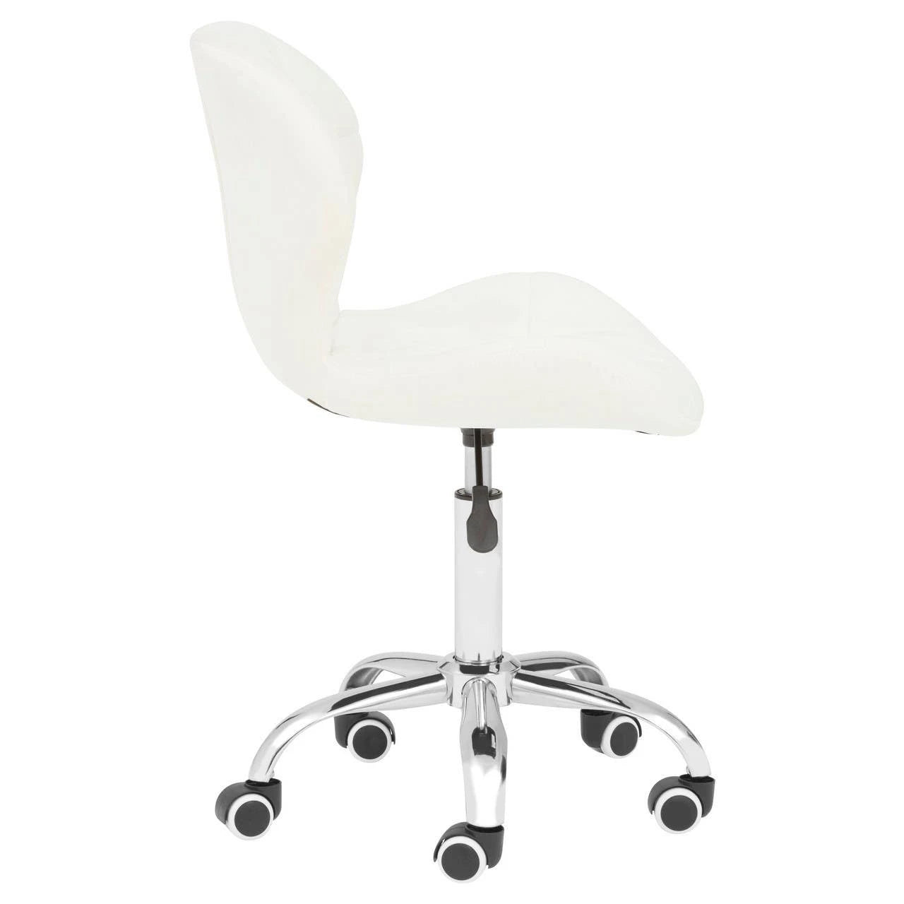 Franki Grey Velvet Quilted Home Office Chair