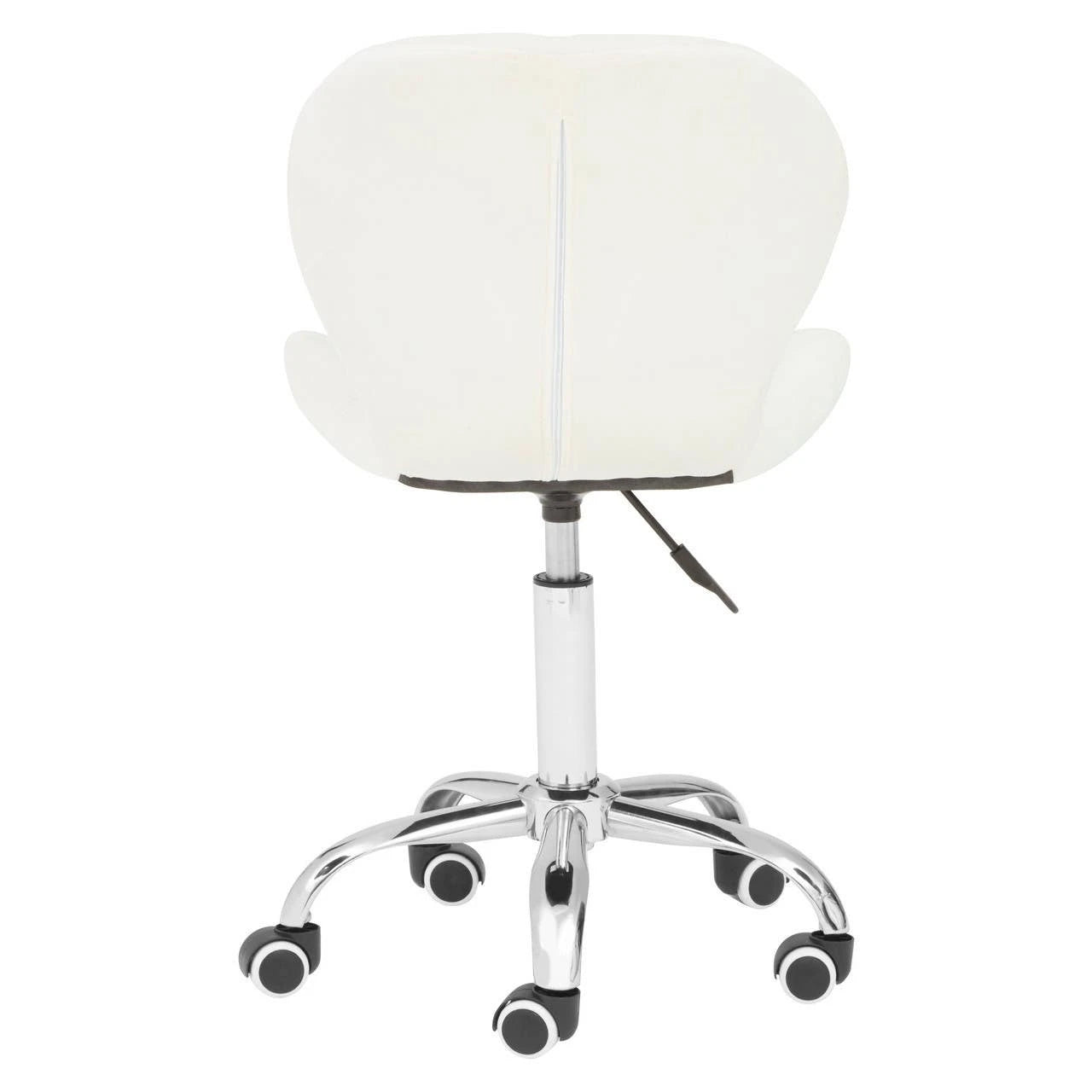 Franki Grey Velvet Quilted Home Office Chair