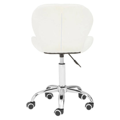 Franki Grey Velvet Quilted Home Office Chair