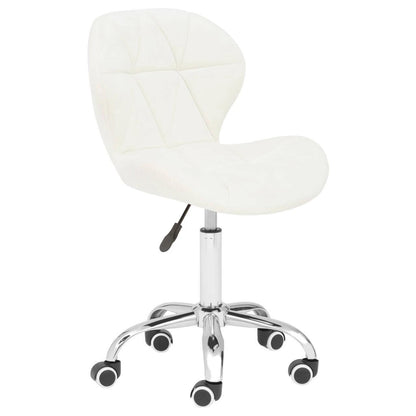 Franki Grey Velvet Quilted Home Office Chair