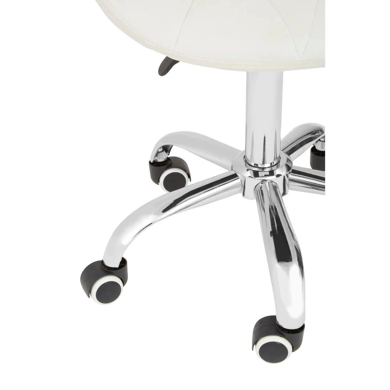 Franki White Velvet Quilted Home Office Chair