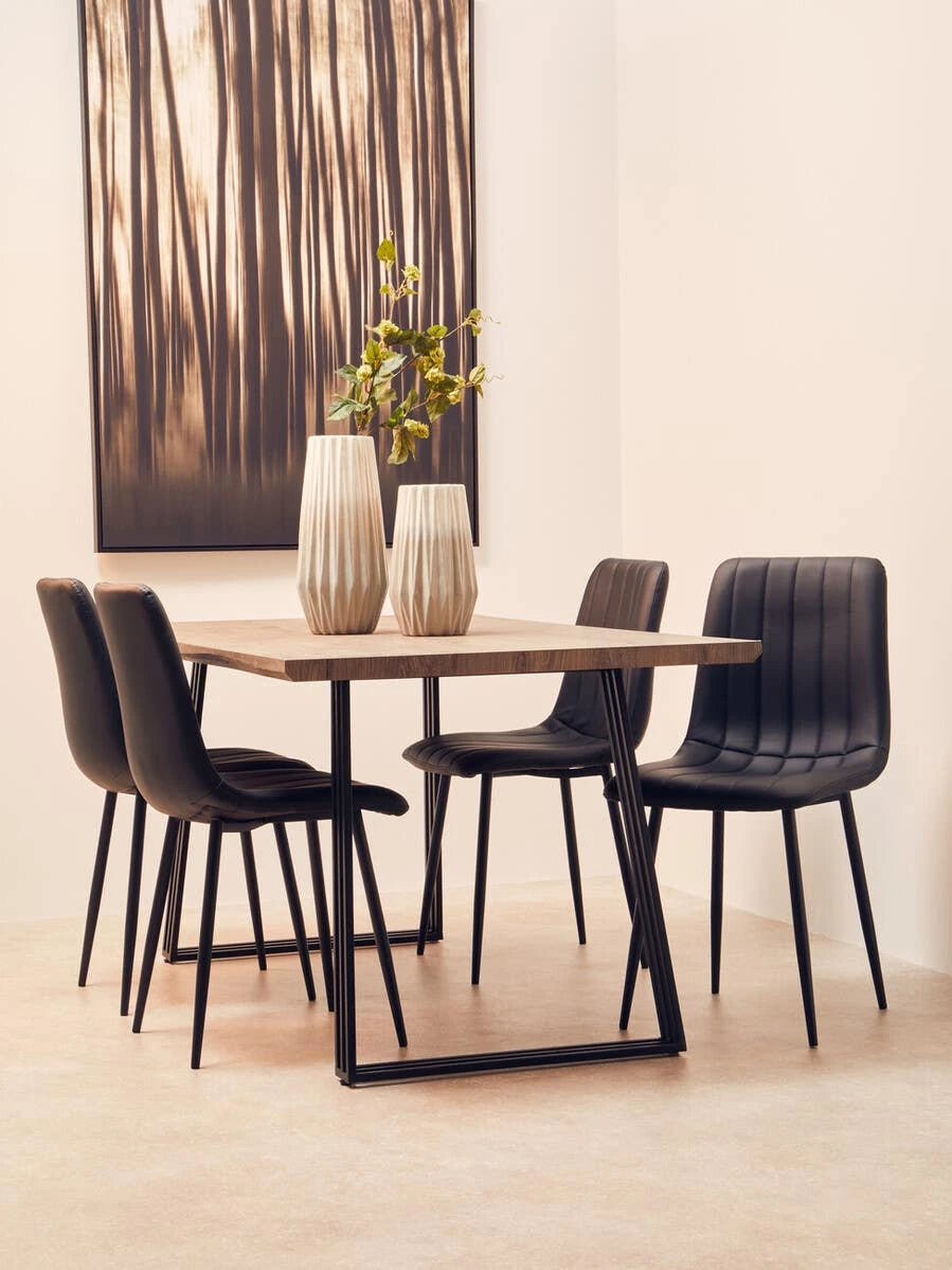 Tiana Set of Four Black Dining Chairs