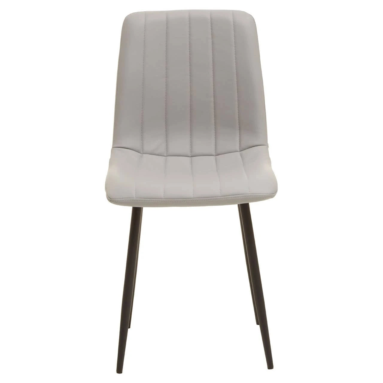 Tiana Set of 4 Light Grey Leather Effect Dining Chairs
