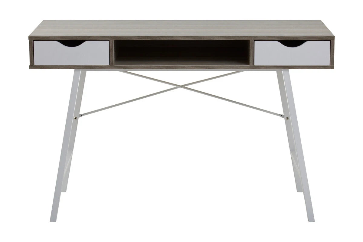 Bradbury Two Drawer Light Oak Veneer Desk