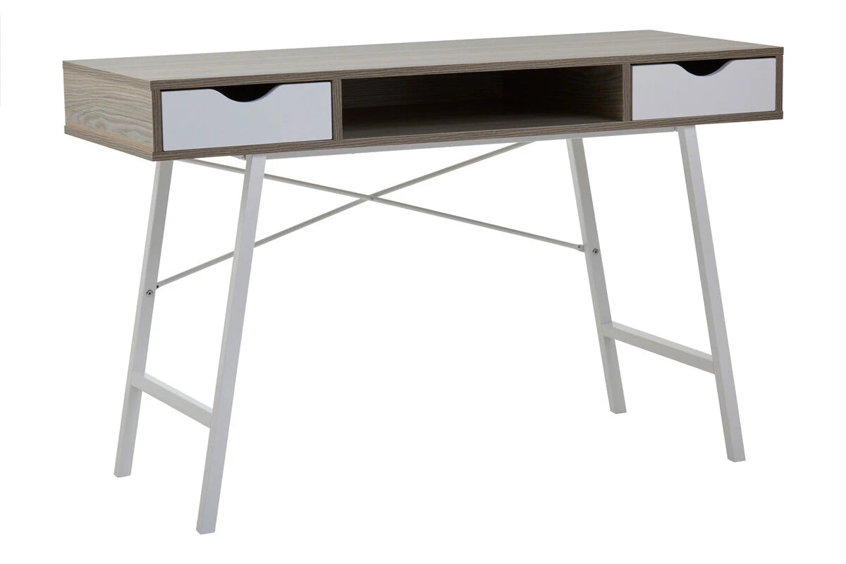 Bradbury Two Drawer Light Oak Veneer Desk