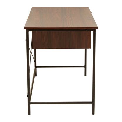 Bradbury Dark Walnut Veneer Desk With Drawers