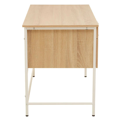 Bradbury Natural Oak Veneer Desk With Drawers