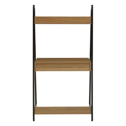 Bradbury Natural Oak Effect Desk with Metal Frame