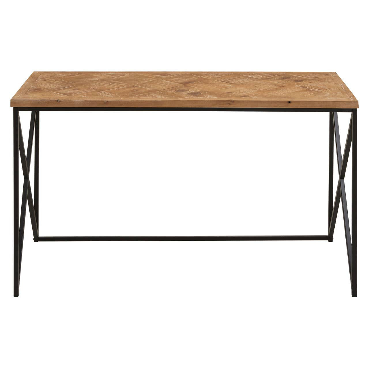 Kickford Parquet Fir Wood Console Table