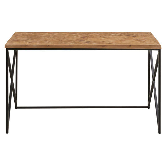 Kickford Parquet Fir Wood Console Table