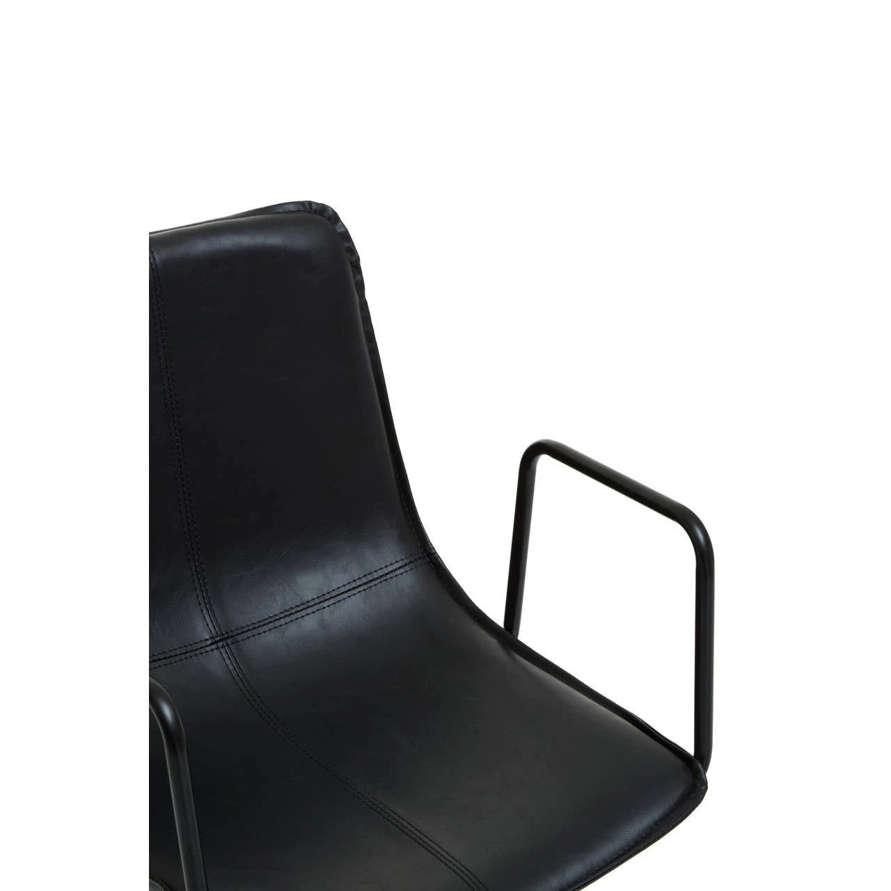Branson Black Leather Effect Home Office Chair