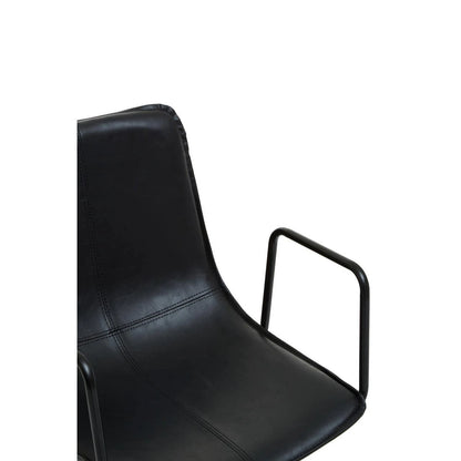 Branson Black Leather Effect Home Office Chair