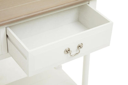 Heritage 2 Drawers White Rectangular Console Table