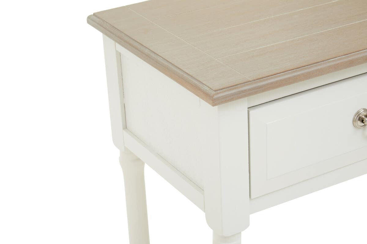 Heritage 2 Drawers White Rectangular Console Table