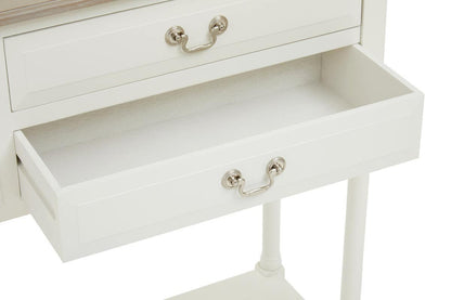 Heritage 4 Drawer White Console Table