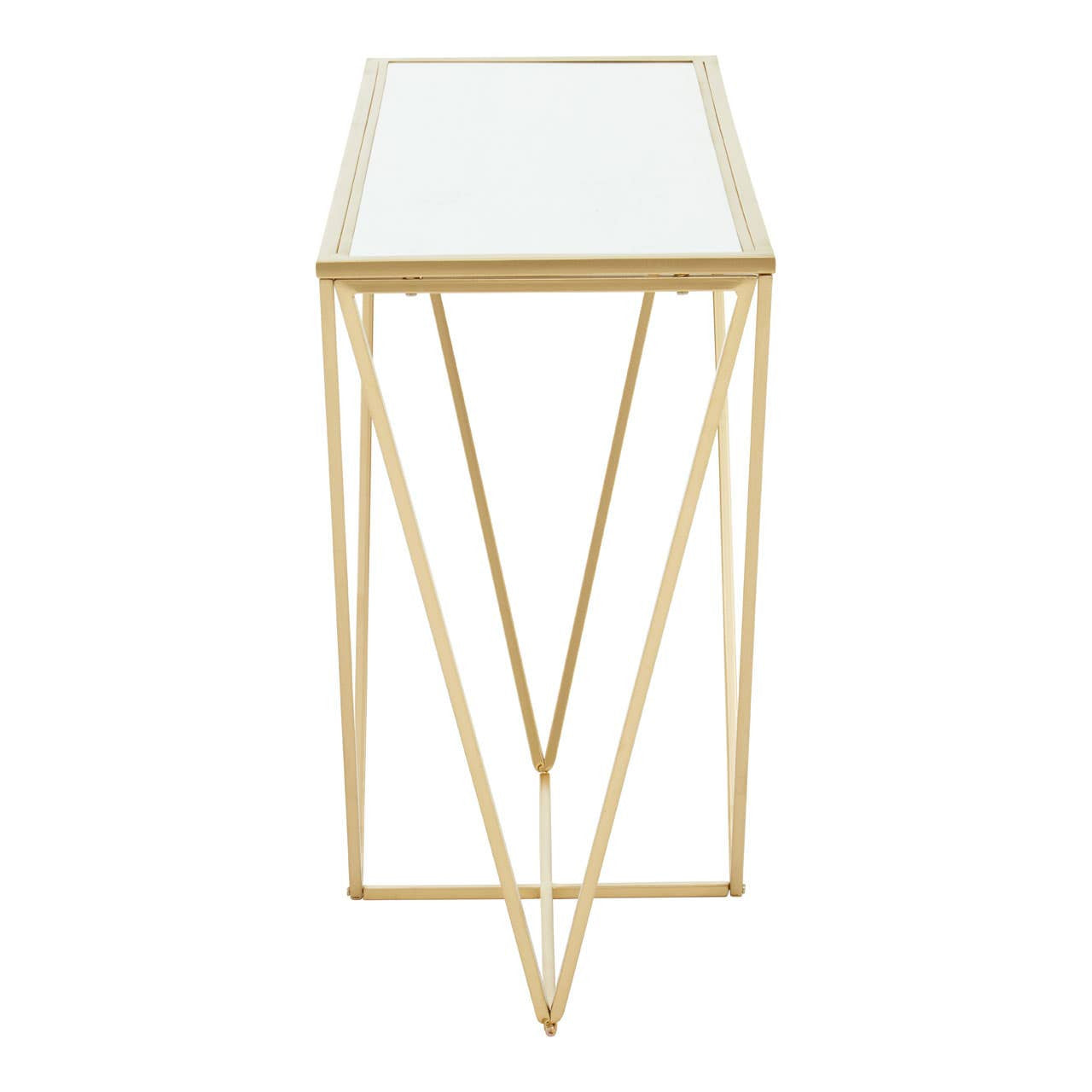 Farran Gold Finish Rectangular Console Table