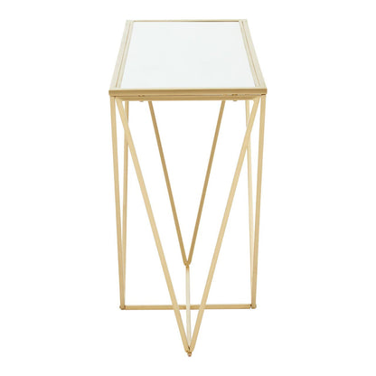 Farran Gold Finish Rectangular Console Table