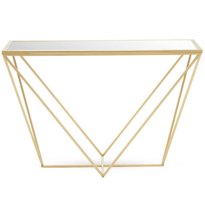 Farran Gold Finish Rectangular Console Table