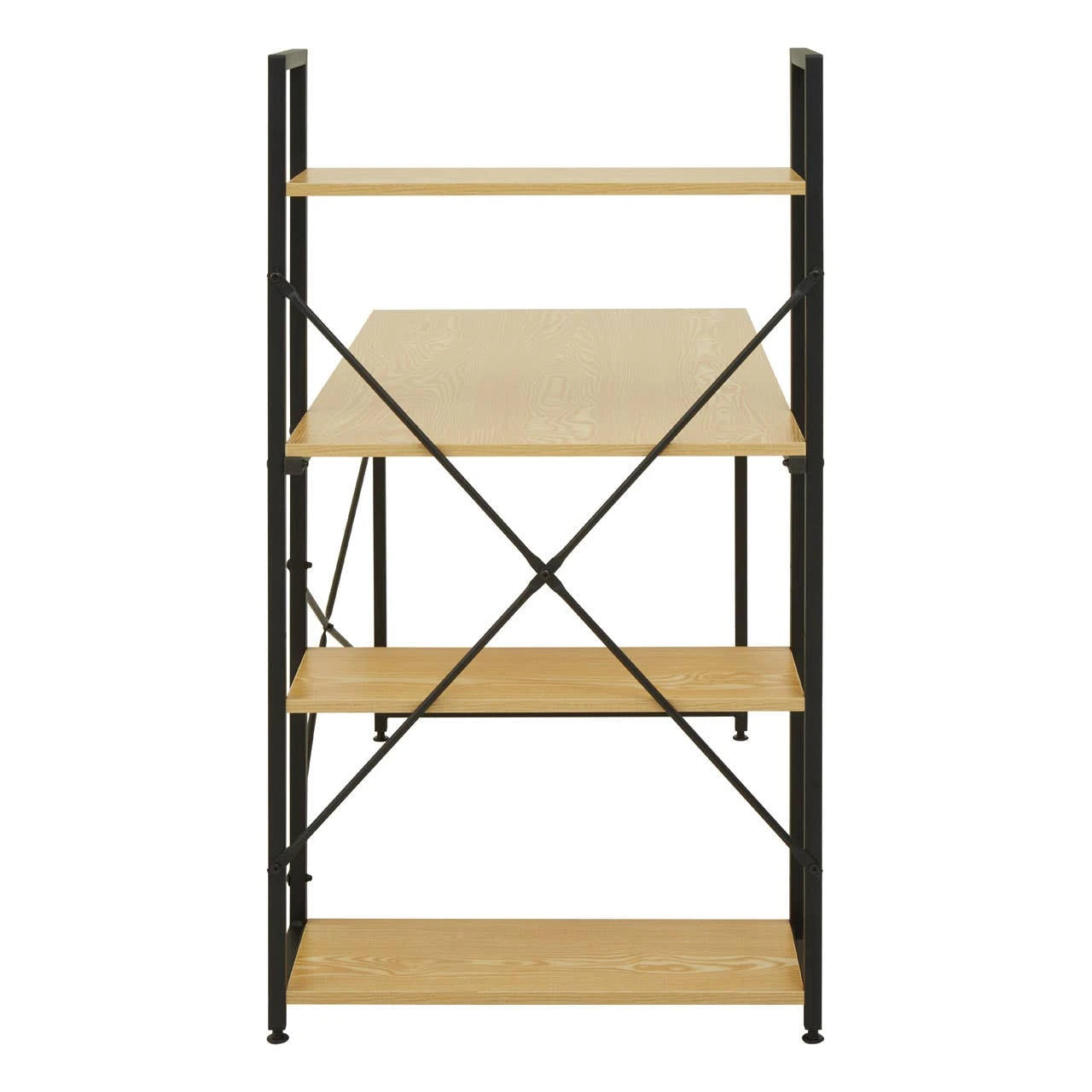 Laxton Light Oak Effect Desk With Shelves