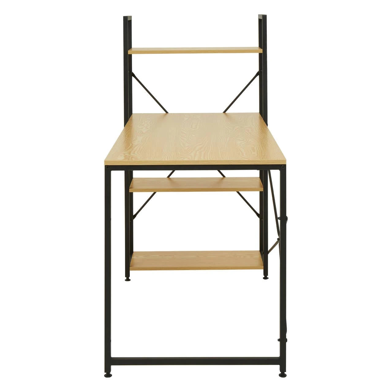 Laxton Light Oak Effect Desk With Shelves