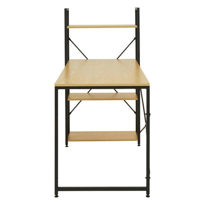 Laxton Light Oak Effect Desk With Shelves