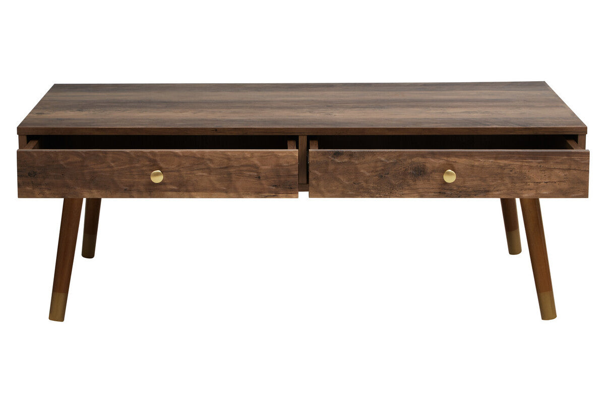 Frida Wood Veneer Coffee Table with 2 Drawers
