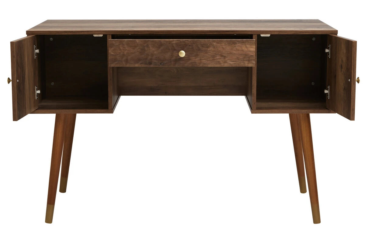 Frida Wood Veneer Desk with Storage