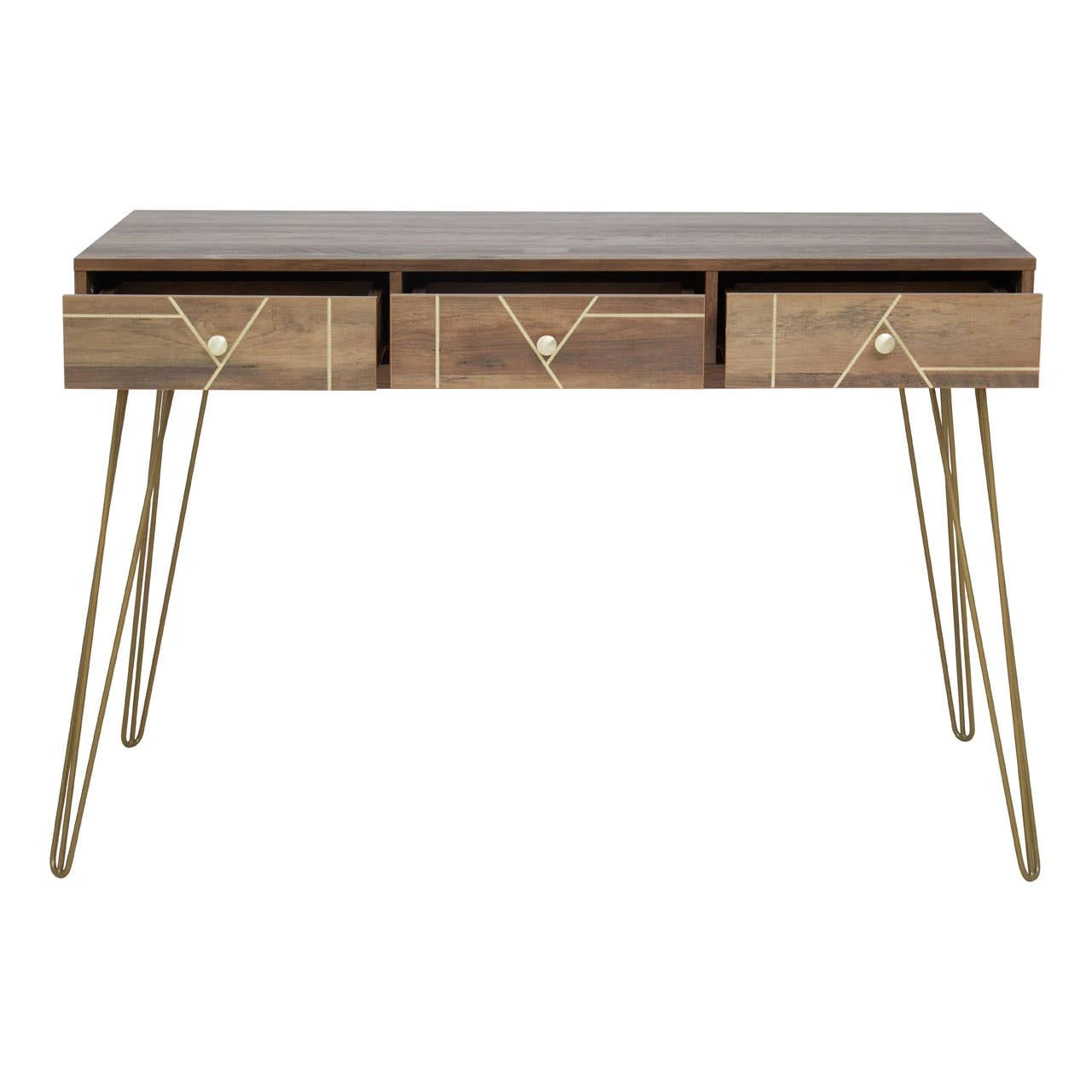 Flori Three Drawer Desk