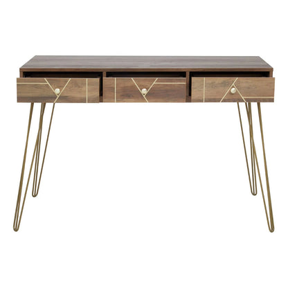 Flori Three Drawer Desk