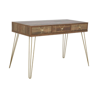 Flori Three Drawer Desk