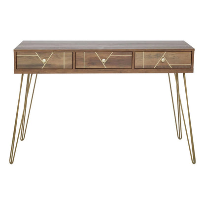 Flori Three Drawer Desk