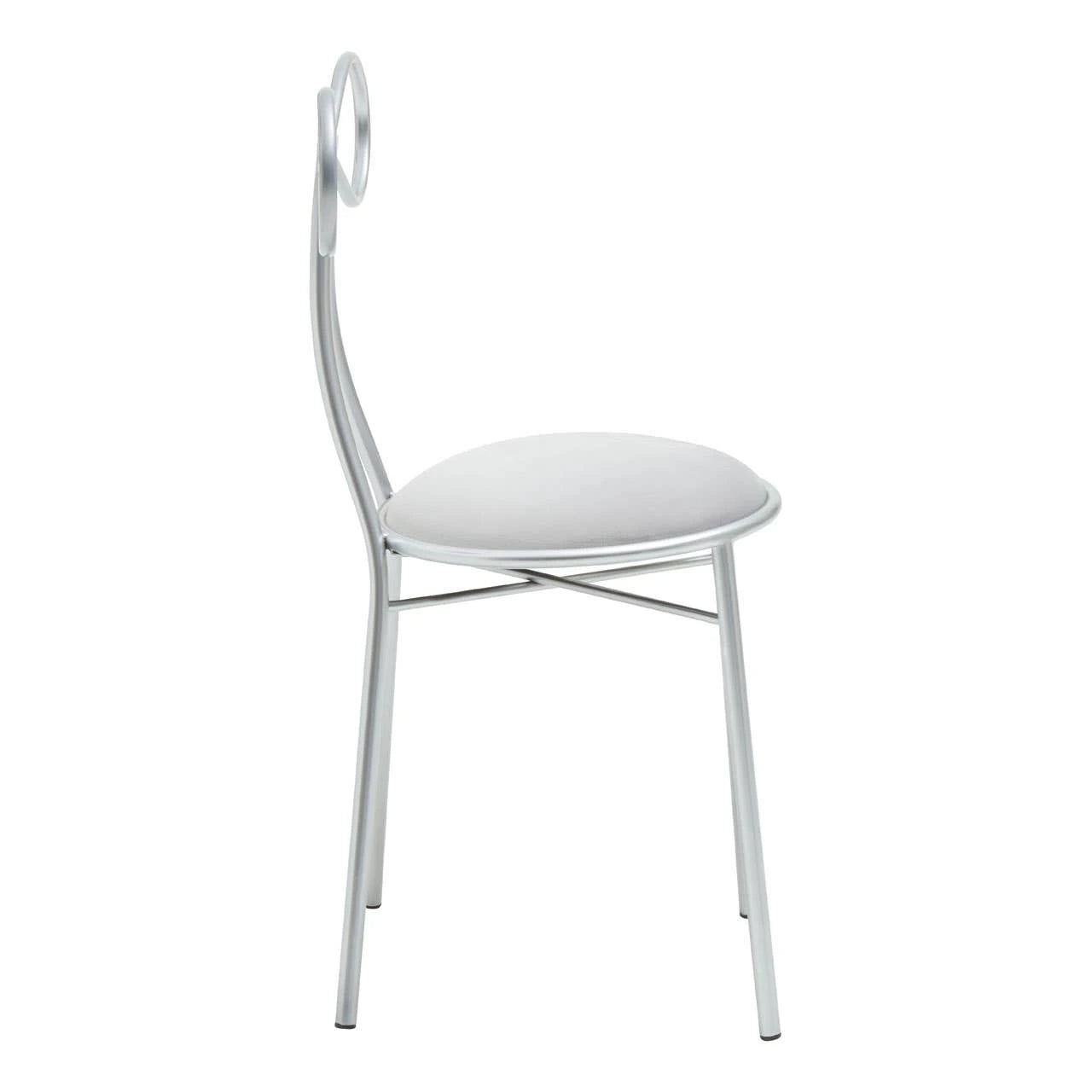 Jolie Silver Velvet Bow Back Dining Chair
