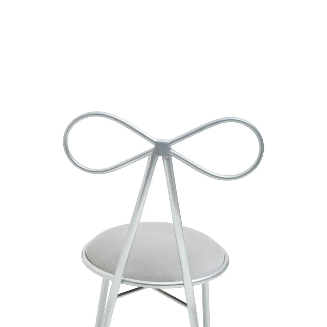 Jolie Silver Velvet Bow Back Dining Chair