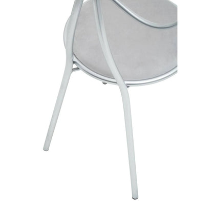 Jolie Silver Velvet Bow Back Dining Chair