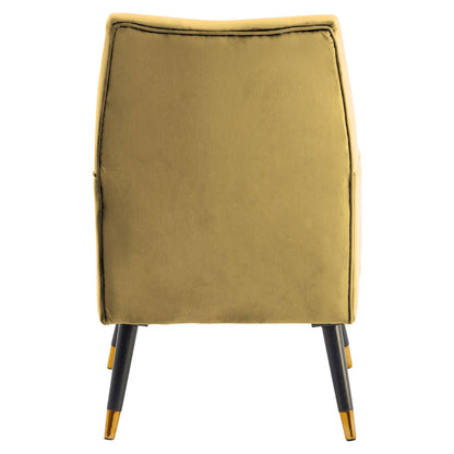 Loretta Pistachio Velvet Armchair With Black Wood Legs