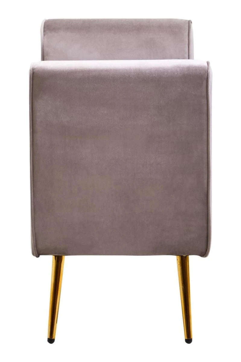 Loretta Mink Velvet Ottoman Storage Bench