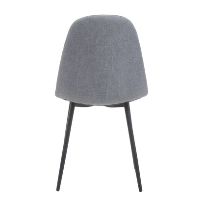 Salford Grey Fabric Dining Chair with Black Legs