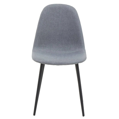 Salford Grey Fabric Dining Chair with Black Legs