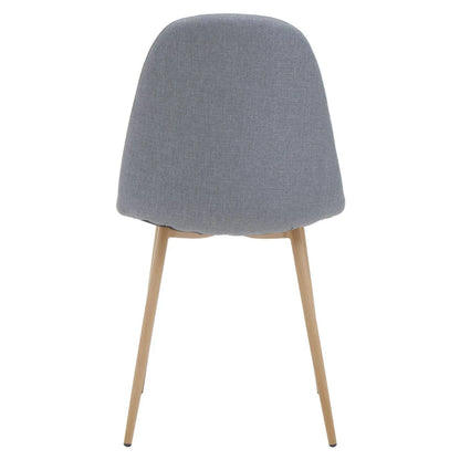 Salford Grey Fabric Dining Chair With Wood Effect Legs