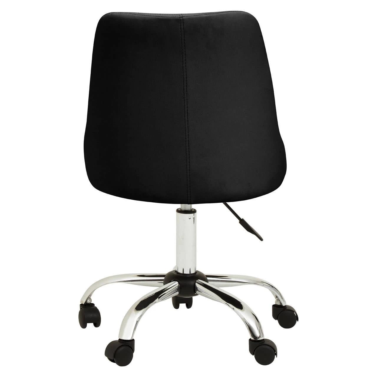 Brent Ribbed Black And Chrome Home Office Chair