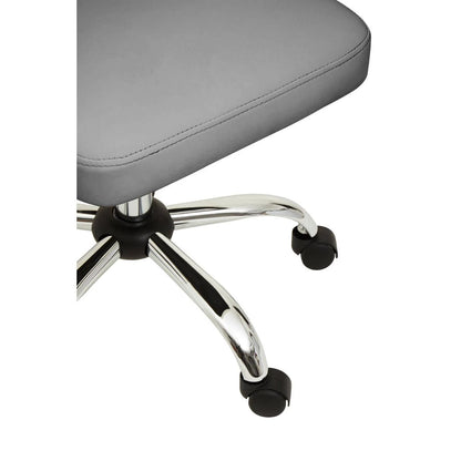 Brent Grey Leather Effect Home Office Chair