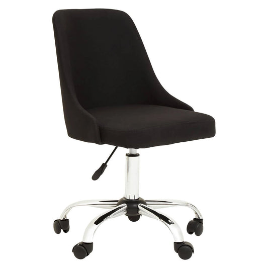 Brent Black And Chrome Home Office Chair