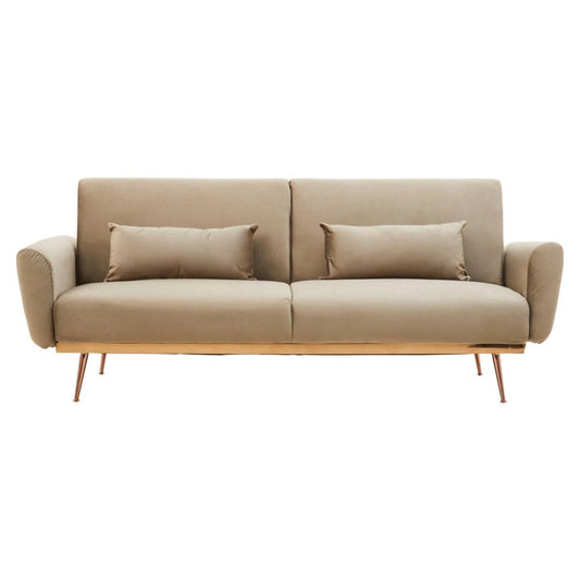 Hatton Mink Velvet Sofa Bed