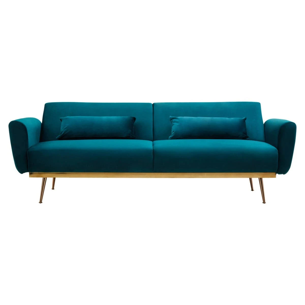 Hatton Green Velvet Sofa Bed In Stock