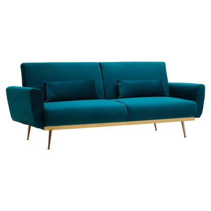 Hatton Green Velvet Sofa Bed In Stock