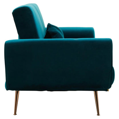 Hatton Green Velvet Sofa Bed In Stock