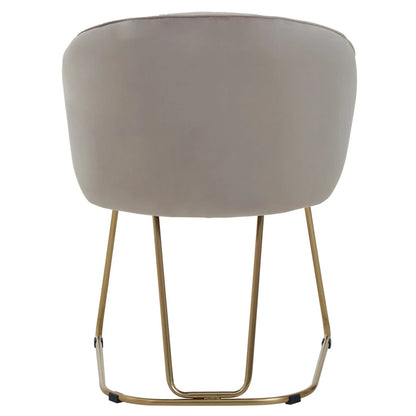 Veneto Mink Velvet Curved Dining Chair
