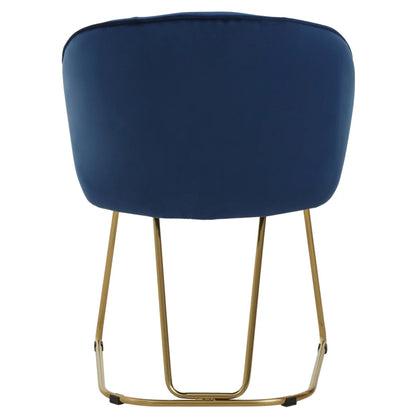 Veneto Midnight Velvet Curved Dining Chair