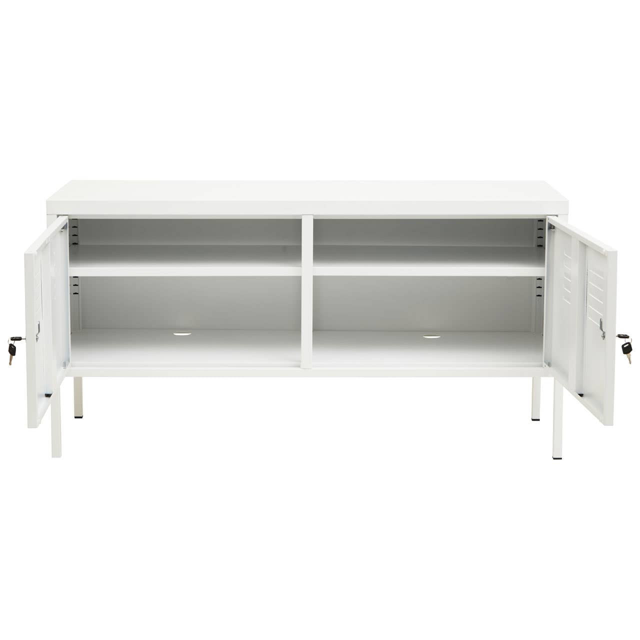 Academy Two Door White Locker Cabinet