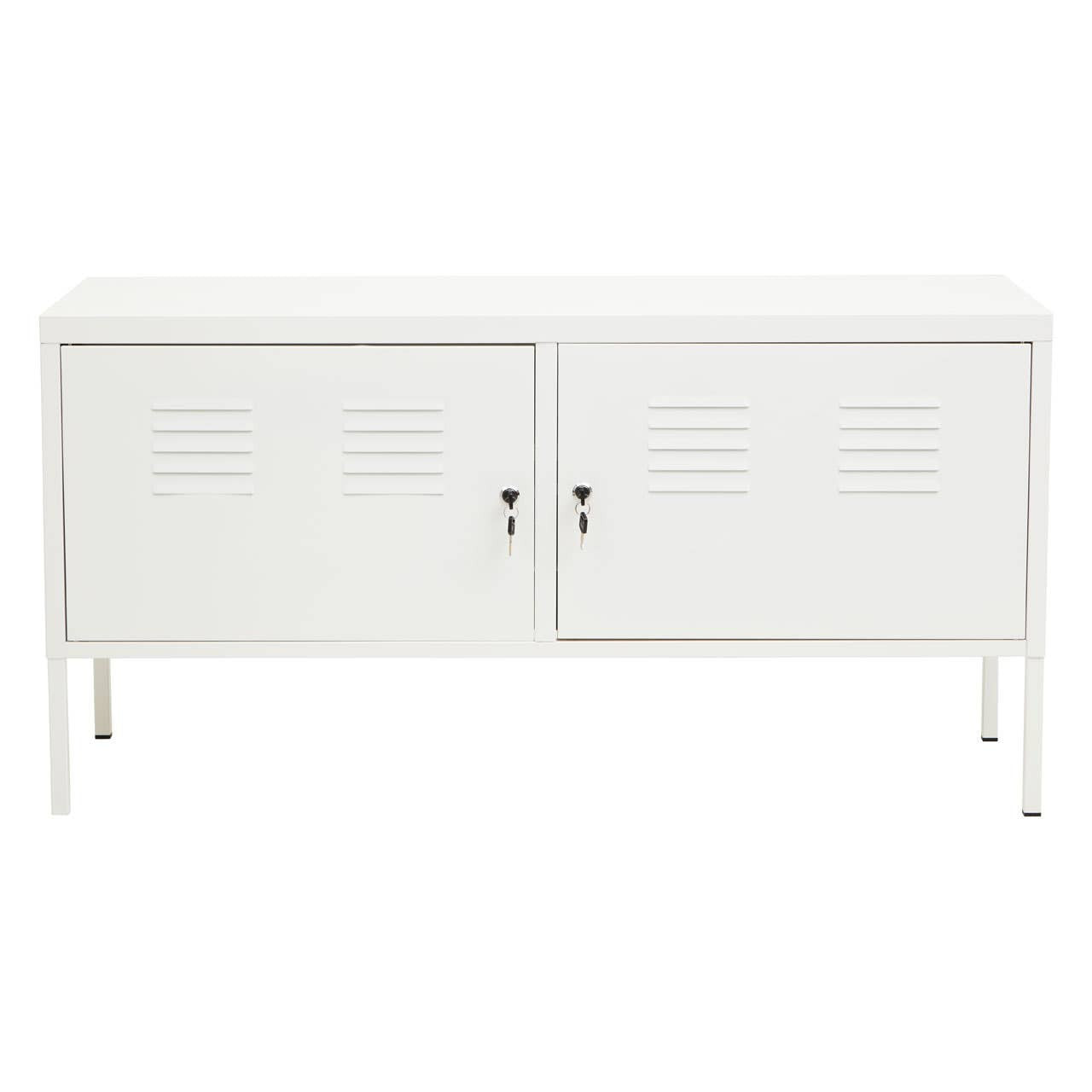 Academy Two Door White Locker Cabinet